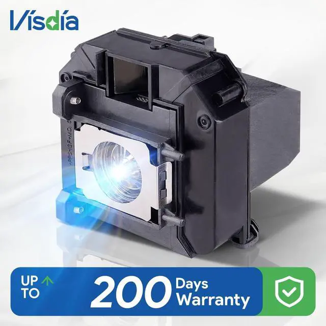 Alt view image 2 of 5 - Visdia ELP LP60/V13H010L60 Replacement Projector Lamp with Housing for EB-93 EB-93e EB-95 EB-96W EB-905