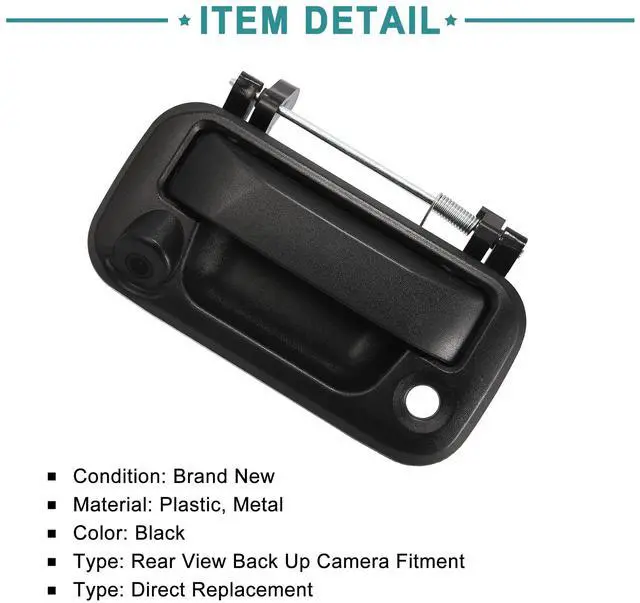 Alt view image 5 of 5 - ACROPIX Tailgate Rear View Back Up Camera Replacement Fit for Ford Explorer Sport Trac - Pack of 1 Black