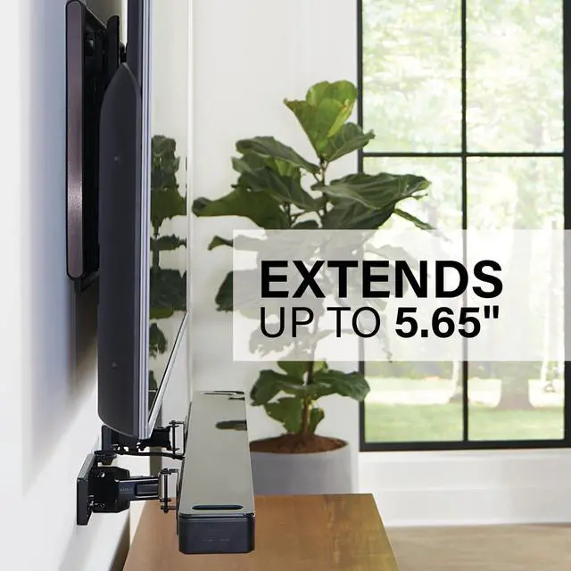 Alt view image 2 of 5 - Sanus Universal Extendable Soundbar Wall Mount - WSBWM1-B2