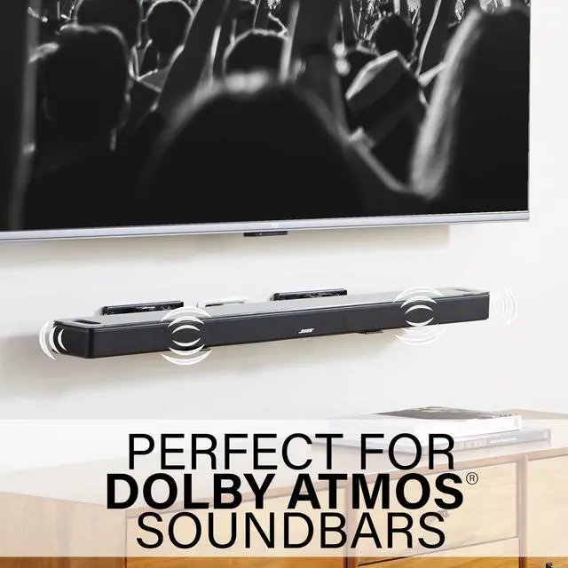 Alt view image 5 of 5 - Sanus Universal Extendable Soundbar Wall Mount - WSBWM1-B2