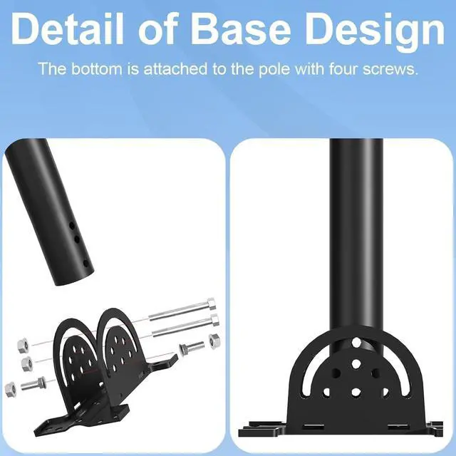 Alt view image 4 of 5 - Adjustable Tilt Starlink Gen 3 Heavy Duty Pivot Roof Mount, Starlink Gen 3 Pole Mounting Kit for Starlink Internet Kit Satellite, Compatible with Starlink Gen 3 Standard & Enterprise Dish