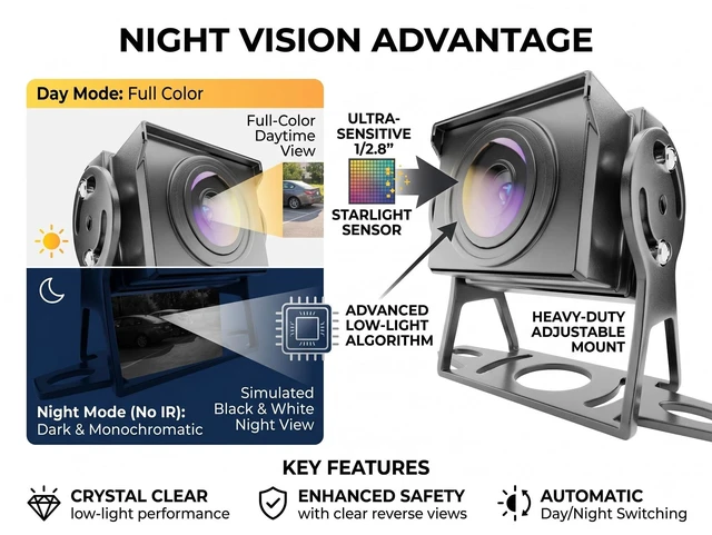 Alt view image 4 of 5 - ASLONG Vehicle Backup Camera Wired, AHD 1080P with 4 Pin Aviation Cable