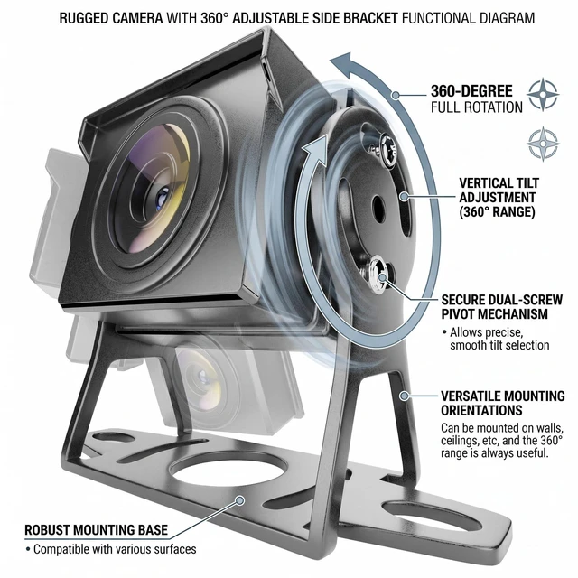 Alt view image 5 of 5 - ASLONG Vehicle Backup Camera Wired, AHD 1080P with 4 Pin Aviation Cable