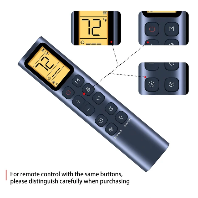 Alt view image 3 of 5 - Replacement for Dreo Portable Air Conditioner AC318S AC319S Remote Control