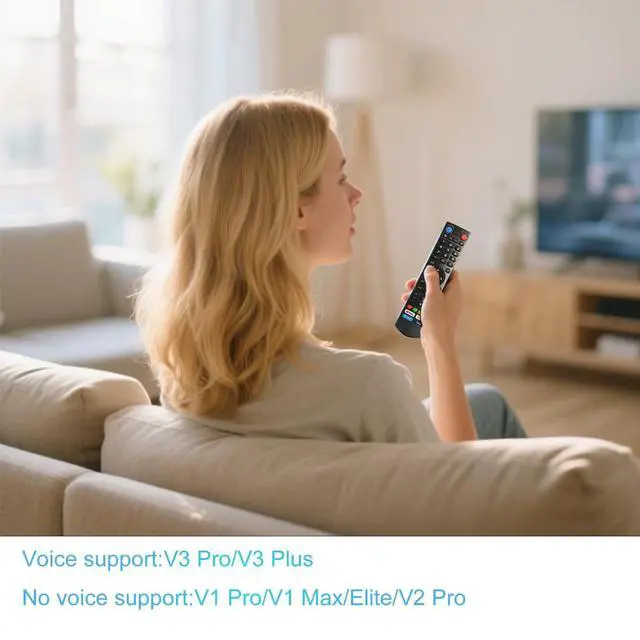 Alt view image 2 of 5 - PIPRIDAE V3 Pro Replaced Voice Remote Control Compatible with vSeeBox V5 Pro V3 Plus V2 V1 Pro V1 Max