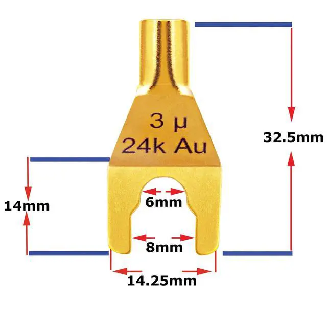 Alt view image 5 of 5 - WORLDS BEST CABLES 6 Foot - Canare 4S11 Audiophile Grade - HiFi Star-Quad Bi-Amp Speaker Cable Pair with Eminence Gold Spade Connectors