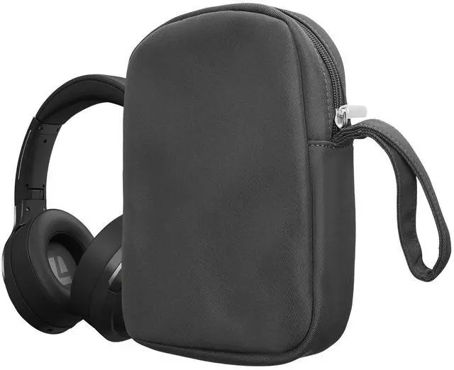 Main image of kwmobile Headphones Bag for Over Ear Headphones Compatible with Headset/Overear Headphone Case - Headphone Carry Case - Travel Sleeve - Dark Grey