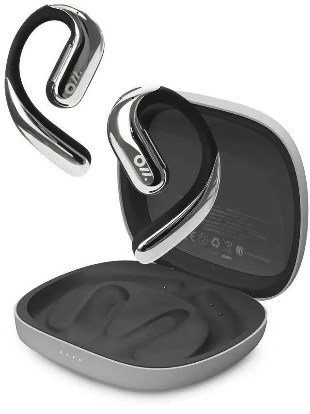 Main image of Oladance OWS Pro Open-Ear True Wireless Headphones, Noise Cancellation, Stable Bluetooth 5.3 Connection, Amplifier Chip, Virtual Bass, 360 Superior Sound, 16H Playtime, Comfortable Fit (Silver