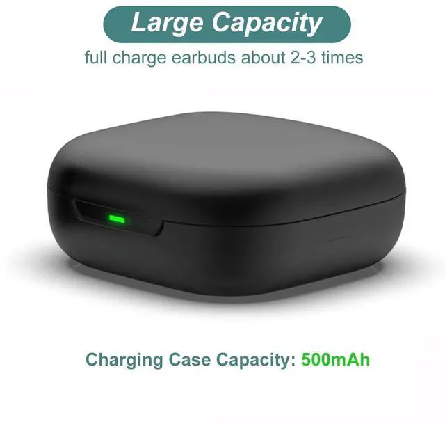 Alt view image 3 of 5 - Kissmart Charging Case for Shokz OpenFit 2/OpenFit 2+ ^^ Replacement Charger Case Cover for Shokz T920 T921 Open Ear Headphones (500mAh)