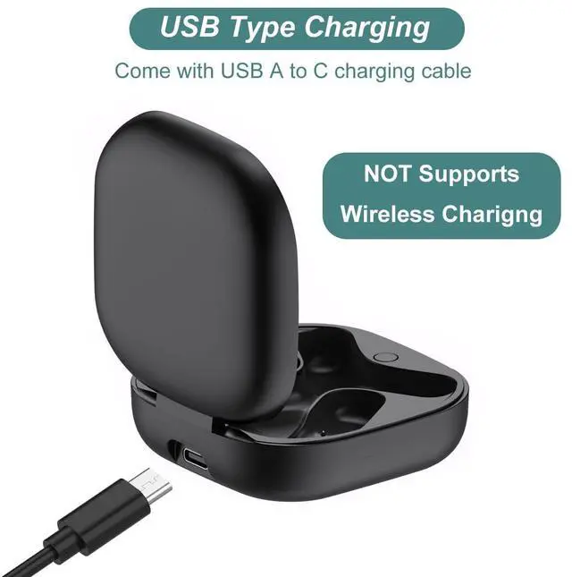 Alt view image 4 of 5 - Kissmart Charging Case for Shokz OpenFit 2/OpenFit 2+ ^^ Replacement Charger Case Cover for Shokz T920 T921 Open Ear Headphones (500mAh)
