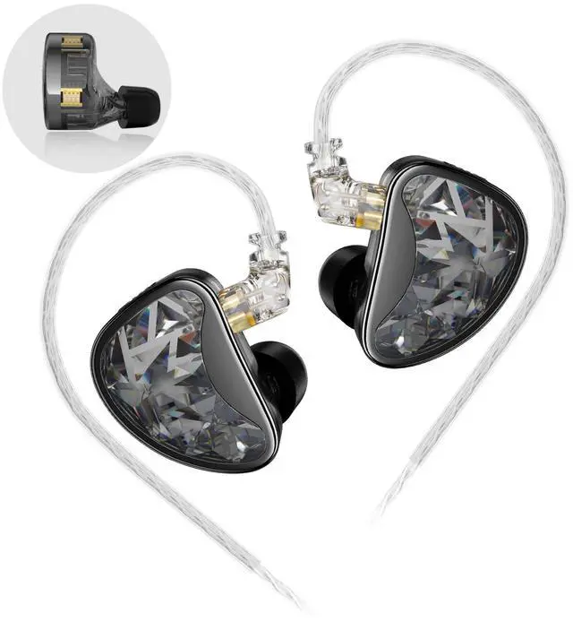 Main image of FEDAI KZ AS24 In-Ear Monitor, 12BA Tunable HiFi Earbuds, Wired, Black