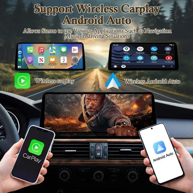 Alt view image 4 of 5 - 12.3 Inch CarPlay for BMW 3 5 Series E60 E61 E62 CCC 2005-2008 Andriod Auto Radio Upgrade Touch Screen Car Stereo Multimedia Linux System (Linux CCC System)