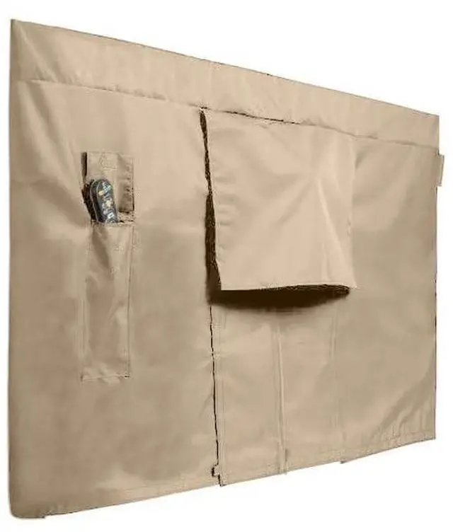 Main image of Covermates Outdoor Full TV Cover Water-Resistant All-Weather Protection for Mounted & Freestanding TVs, 12-Gauge Vinyl with Remote Pocket & Secure Touch Fastener Closure, 65-68 Inches, Classic Tan