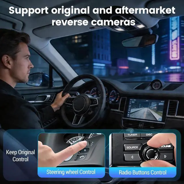 Alt view image 5 of 5 - HMYC PCM3.1 Wireless Carplay Android Auto Module for Porsche Panamera Cayenne Macan Cayman Boxster 911 718, NEW Upgrade Carplay Retrofit Kit Decoder,Support MirrorLink Original car Control