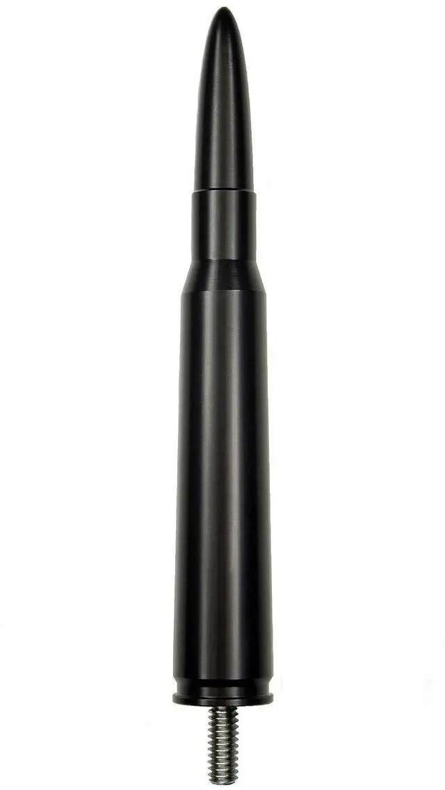 Alt view image 2 of 5 - Votex - Made in USA - 50 Caliber Black Bullet Aluminum Antenna - Fits Ford F150 - F250 - F350 ^^ Jeep Wrangler - Gladiator ^^ Toyota Tacoma - Tundra ^^ Chevrolet Silverado ^^ GMC Sierra Accessories