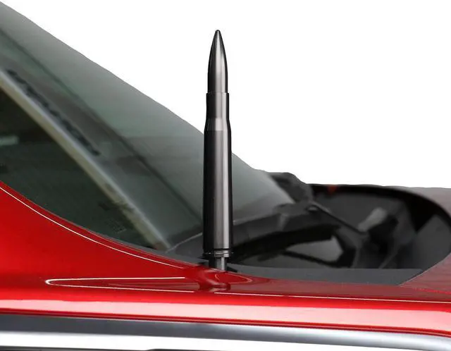 Main image of Votex - Made in USA - 50 Caliber Black Bullet Aluminum Antenna - Fits Ford F150 - F250 - F350 ^^ Jeep Wrangler - Gladiator ^^ Toyota Tacoma - Tundra ^^ Chevrolet Silverado ^^ GMC Sierra Accessories