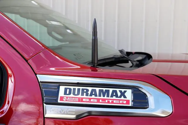 Alt view image 3 of 5 - Votex - Made in USA - 50 Caliber Black Bullet Aluminum Antenna - Fits Ford F150 - F250 - F350 ^^ Jeep Wrangler - Gladiator ^^ Toyota Tacoma - Tundra ^^ Chevrolet Silverado ^^ GMC Sierra Accessories