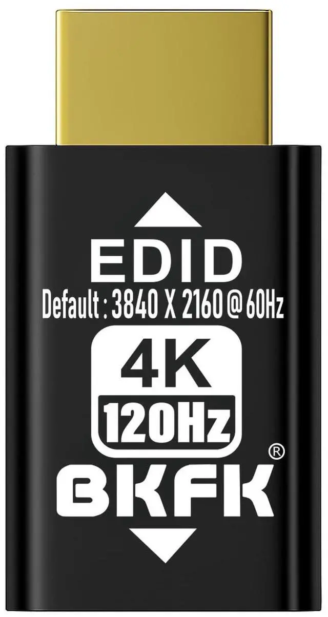 Alt view image 2 of 4 - BKFK HDMI EDID Emulator, Passthrough Display Adapter, Default Resolution Dummy Plug, Headless Ghost for HDMI Switches, Extenders, AV Receivers, Video Splitters (4K-3840X2160@120Hz-4P)