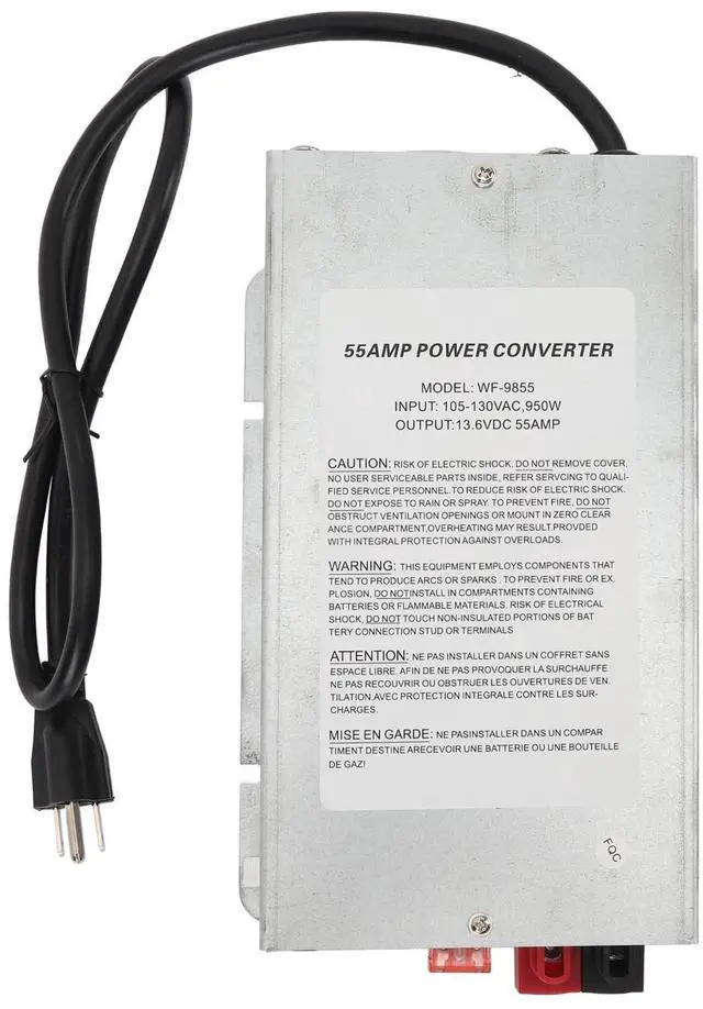 Main image of 55 Amp Three Stage Power Charger Replacement for Trailers and Campers, Suitable for Various Recreational Vehicles with 3 Voltage Output Modes for Lithium ion Batteries, Providing