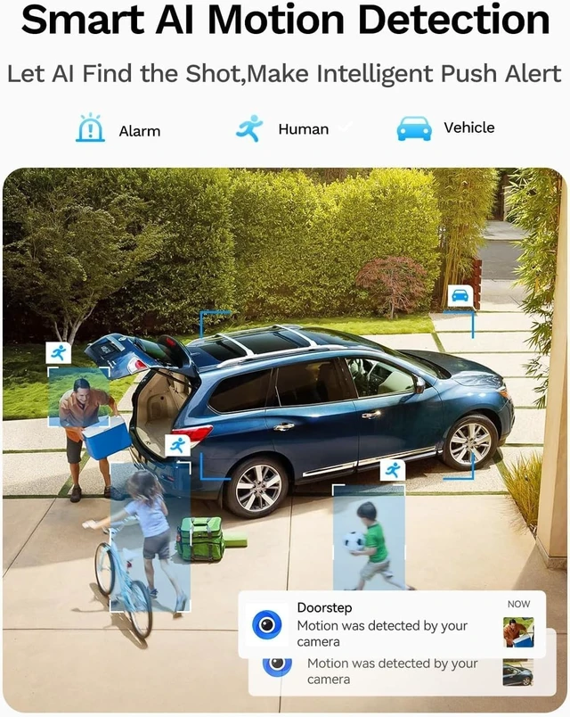 Alt view image 4 of 5 - LongPlus 2K Solar Security Camera Outdoor Wireless for Home Surveillance