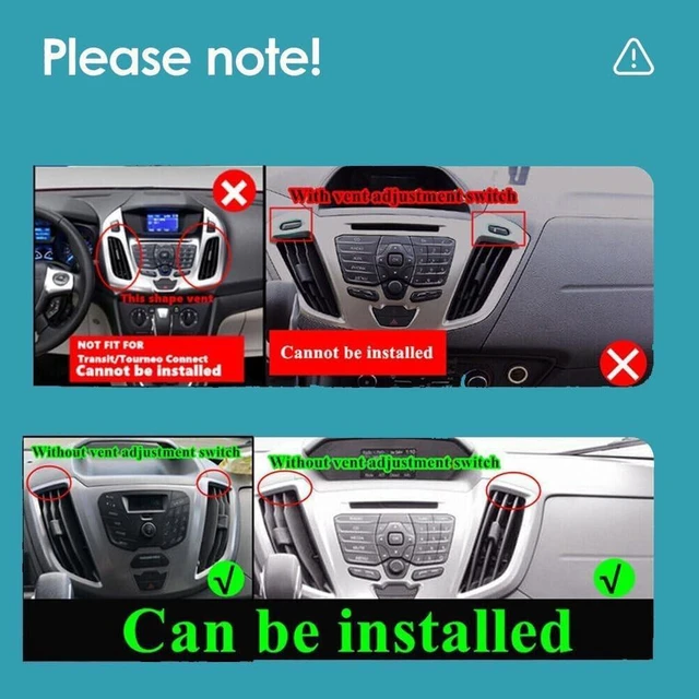 Alt view image 3 of 5 - 9.7" Android 13 Car Stereo for Ford Transit 2013-2019, for Ford Transit Custom 2014-2019 Double Din Touchscreen Radio with w/Carplay & Android Auto Bluetooth WiFi GPS Navigation AHD Camera Mic, 2+32G