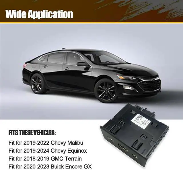 Alt view image 3 of 5 - Audio Player and USB Receptacle Fit for Chevy Malibu Equinox for Buick Encore GX for GMC Terrain Center Console Receptacle 13529865 84260037 13512372