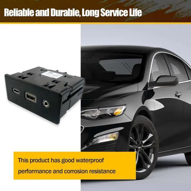 Alt view image 5 of 5 - Audio Player and USB Receptacle Fit for Chevy Malibu Equinox for Buick Encore GX for GMC Terrain Center Console Receptacle 13529865 84260037 13512372