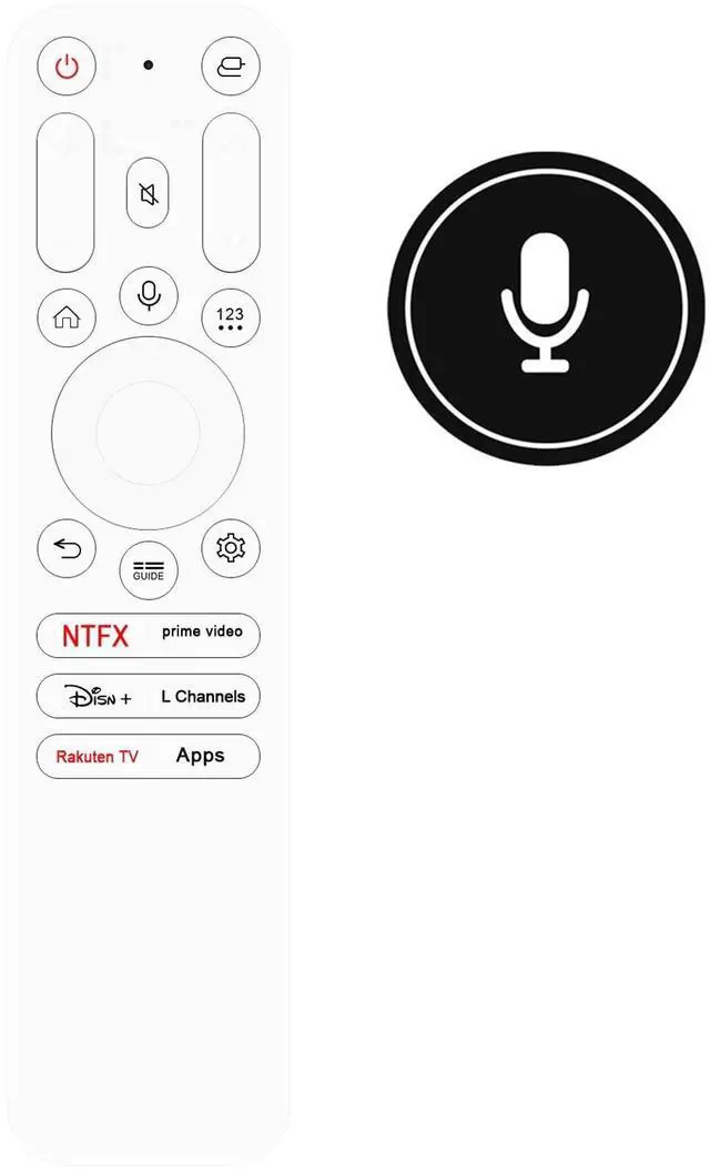 Alt view image 2 of 5 - WR24GA Voice Replacement Simple Remote Control Applicable for LG Smart TV 2024 86QNED85TUA 50QNED85TUA 55QNED85TUA 50UT8000PUA 55UT8000PUA 65UT8000PUA 75QNED99TUA OLED65G4SUB 86UT7550AUA 55UT7550AUA