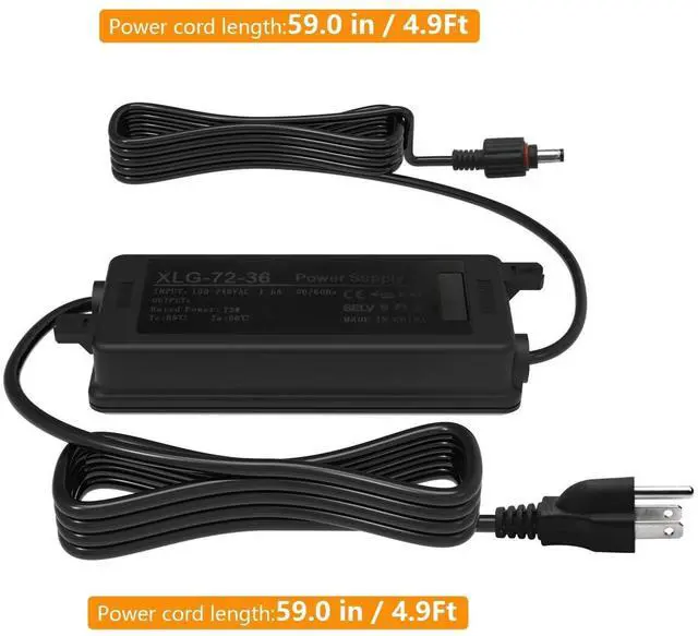 Alt view image 2 of 5 - 36V Waterproof Power Adapter for Govee Permanent Outdoor Lights H705D H705E H705F Replacement Power Supply Cord Not Applicable to Other Brands and Models