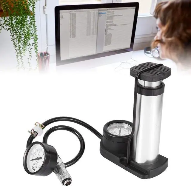 Alt view image 2 of 5 - Heayzoki Water Cooling System Pressure Gauge,Double Barometer,Computer Water Leakage Tester,Cooling System Air Pressure Guage,for PC Computer Water Cooling System