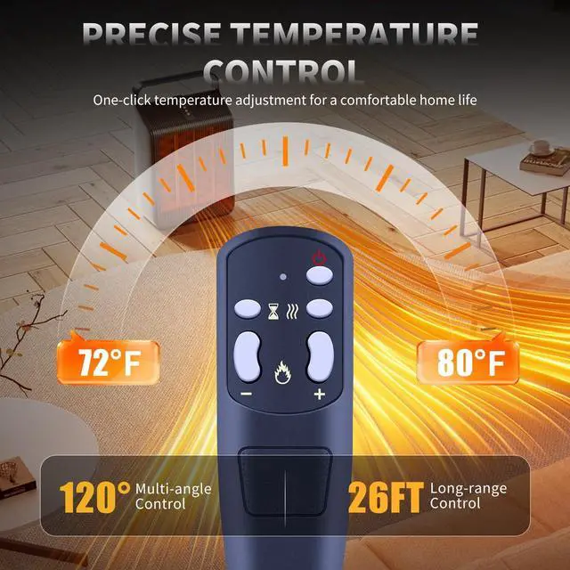 Alt view image 4 of 5 - FQOUG Replacement Remote Control for Touchstone heidenfeld David Electric Fireplace 80001 80002 80008