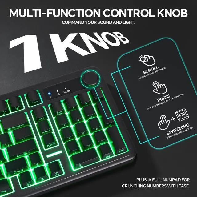 Alt view image 3 of 5 - CHONCHOW Gaming Keyboard G810