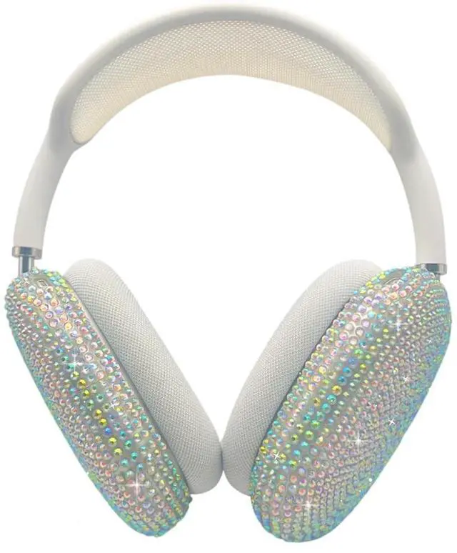 Alt view image 5 of 5 - Cute Rhinestone Cover for Airpods Max, Bling Apple Headphone Case Sparkling Glitter Airpod pro max Ear Covers Protective Accessories