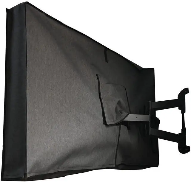 Alt view image 4 of 5 - acoveritt Outdoor 50" TV Set Cover,Scratch Resistant Liner Protect LED Screen Best-Compatible with Standard Mounts and Stands(Dark Gray)