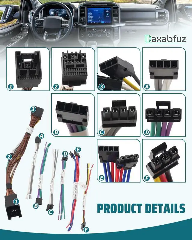 Alt view image 5 of 5 - Advanced Audio Integration T-Harness Fit for Ford Non-Amplified Vehicles 2018-2023, Replace LPHFD31