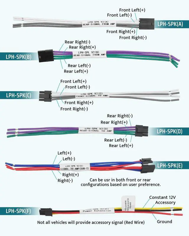 Alt view image 2 of 5 - Advanced Audio Integration T-Harness Fit for Ford Non-Amplified Vehicles 2018-2023, Replace LPHFD31