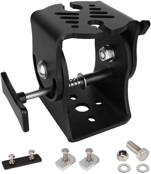 Main image of Folding Antenna Mount, Folding Antenna Mount for Crossbars and Platforms, Flags, Pioneer Platform, Vortex and Heavy Duty Bars Applications CB Radio Antennas, LED Fog Lights, Truck LED Lights and More
