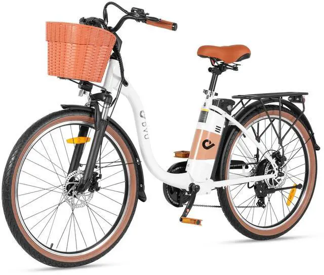Main image of DYU 26" Commuter Electric Bike for Adults, Peak 500W 36V 15.6AH, Pedal-Assist, Shimano 7-Speed, Cruiser City E Bike