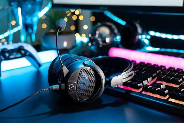 Alt view image 7 of 7 - Audio-Technica ATH-GDL3BK Open-Back Gaming Headset, Black