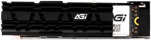 AGI 1TB AI838 PCIe NVMe M.2 Gen4x4 DRAM Cache 3D TLC NAND Flash Internal  Solid State Drive SSD with Heat Sink (R/W Speed up to 7400/5500 MBs) Level  up 