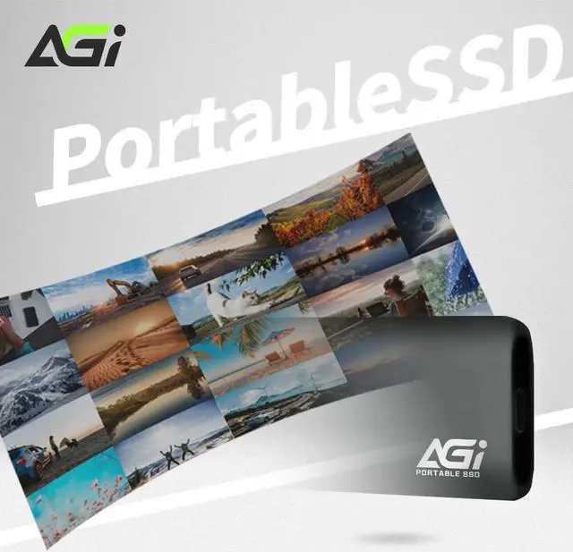 Alt view image 7 of 10 - AGI 1TB ED198 PCIe Portable External SSD, (R/W Speed up to 1024/939 MB/s) USB 3.1 Gen2 Type-C to Type-C/Type-A Cable, Aluminum Housing.