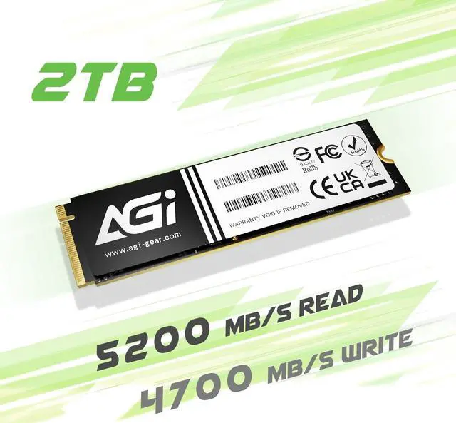 AGI AI818-43 2TB NVMe M.2 2280 PCIE GEN4.0x4 Internal Solid