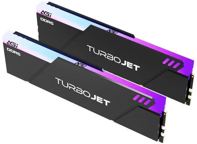 Main image of AGI UD858 TURBOJET RGB DDR5 6000MHz 48GB(2x24GB) CL30 1.4V, Intel XMP 3.0 and AMD Expo Desktop Computer Memory AGI6APC24UD858