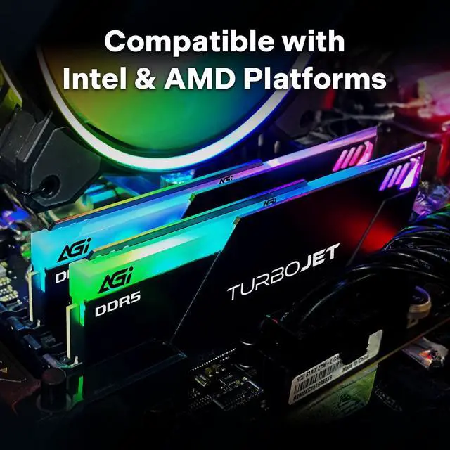 Alt view image 4 of 7 - AGI UD858 32GB(16GBx2) DDR5 6000MHz Desktop Memory Black AGI6APC16UD858