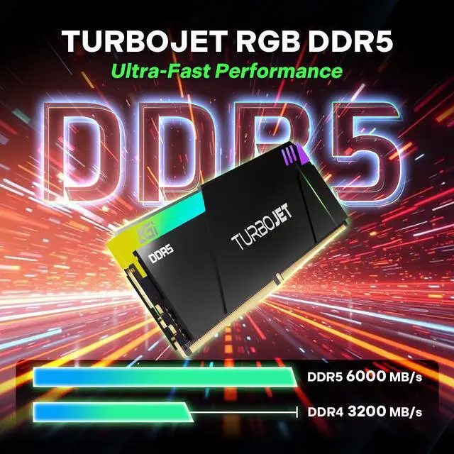 Alt view image 2 of 7 - AGI UD858 32GB(16GBx2) DDR5 6000MHz Desktop Memory Black AGI6APC16UD858