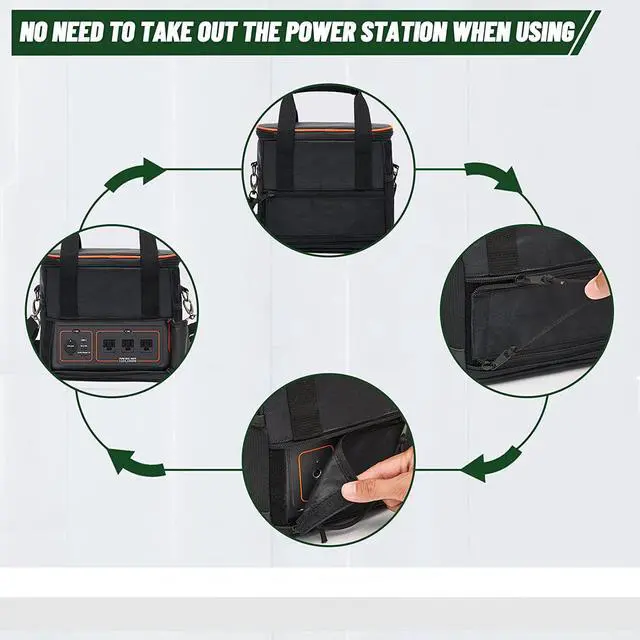 Alt view image 3 of 7 - Carrying Bag for Jackery Portable Power Station Explorer 300 240 160/500/1000Storage Pockets Battery Case Travel Power Pack Small