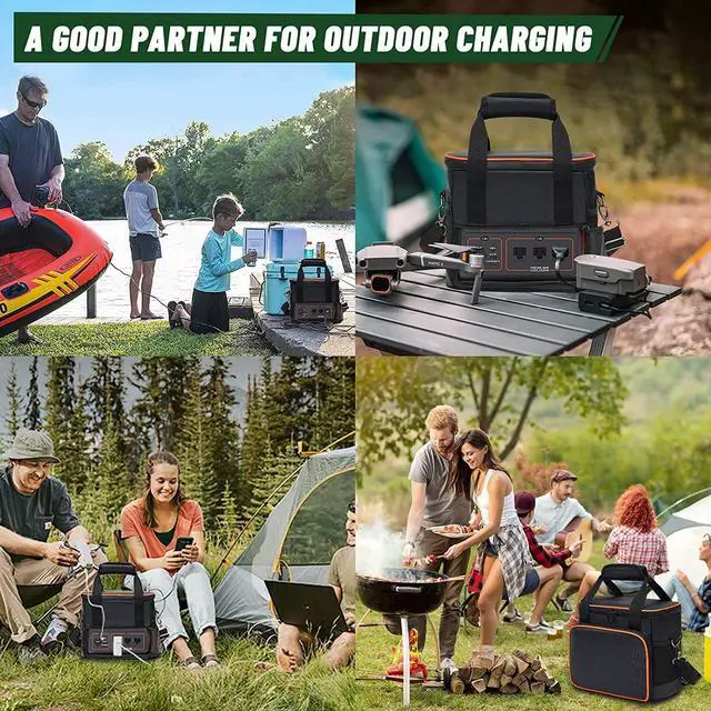 Alt view image 6 of 7 - Carrying Bag for Jackery Portable Power Station Explorer 300 240 160/500/1000Storage Pockets Battery Case Travel Power Pack Small