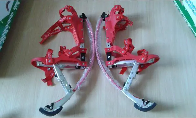 Alt view image 3 of 7 - Skyrunner Kids/Child Youth Kangaroo Shoes Jumping Stilts Fitness Exercise (88-132lbs/40-60kg) Red