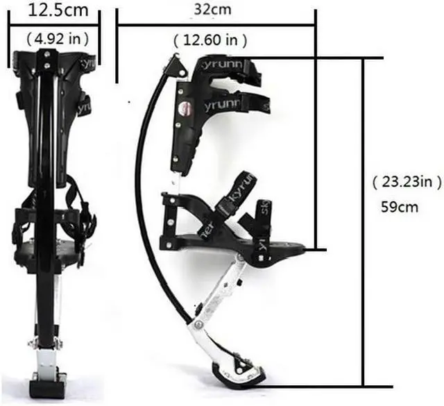 Alt view image 4 of 7 - Skyrunner Kids/Child Youth Kangaroo Shoes Jumping Stilts Fitness Exercise (88-132lbs/40-60kg) Black