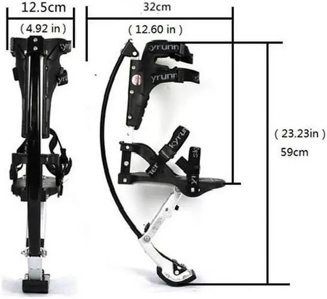Alt view image 5 of 7 - Skyrunner Kids/Child Youth Kangaroo Shoes Jumping Stilts Fitness Exercise (66-110lbs/30~50KG) Black
